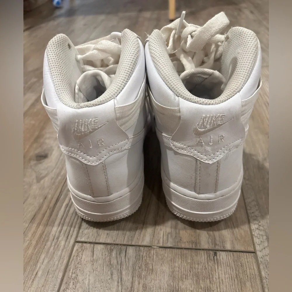 Nike Air Force 1s White High-Top Sneakers Size 4Y